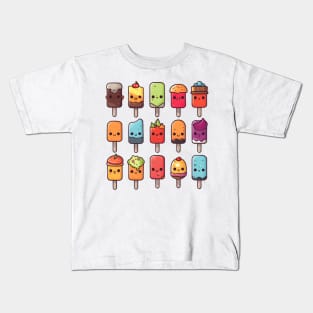 Variety Colorful Popsicles Kids T-Shirt